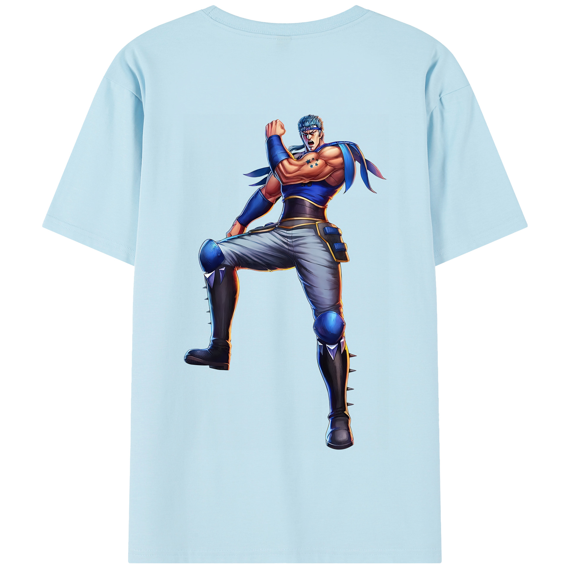 （画像用） 北斗の拳 Fist of the North Star 綿100％半袖Tシャツ（背面プリント）